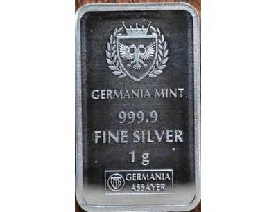 1 GRAM GERMANIA SILVER BAR  



294208+32