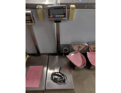 Ishida IWB-150 digital platform scale featuring a ...
