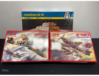 VINTAGE SCALE MODEL KIT COLLECTION - GERMAN MILITA...