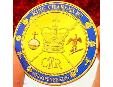 2023 UK BRITISH KING CHARLES PHILIP CORONATION GOL...