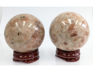 SUNSTONES SPHERES WITH STANDS, QTY 2.

Dimension...