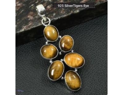 925 SILVER TIGERS EYE GEMSTONE PENDANT        

Co...