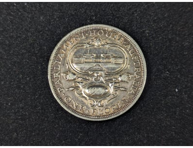 1927 AUSTRALIAN 8 PEARL PARLIAMENT HOUSE FLORIN
...