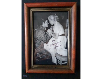 AUTOGRAPHED PHOTOGRAPH OF ELVIS PRESLEY WITH CO-ST...