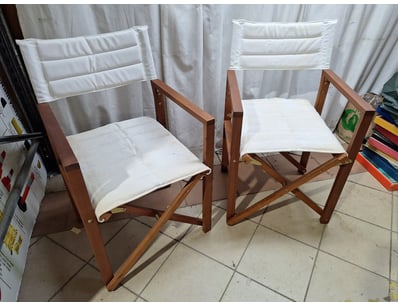 Pair Of Out Door Chairs, Timber Style, Natural Fin...