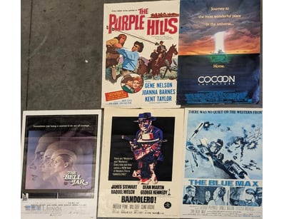 COLLECTION OF FIVE VINTAGE MOVIE POSTERS (1950S-19...