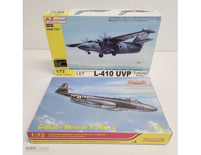 LOT OF 2 UNASSEMBLED 1/72 SCALE AIRCRAFT MODEL KIT...