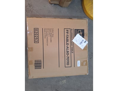 Aluminium Bar Table, Silver In Colour, New In Box...
