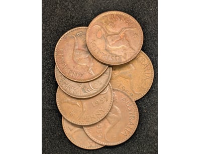 COLLECTION OF 1957 AUSTRALIAN PENNIES

Condition...