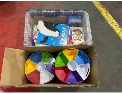 Assorted Arts and crafts, children's books and Spi...