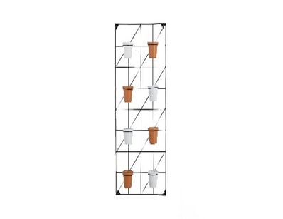 RRP: $1,584, Carlos Wall Planters x8 White & Ter 6...