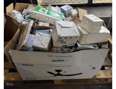 Assorted pallet lot of lighting and electrical pro...