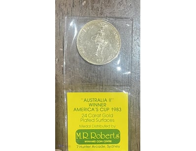 1983 AUSTRALIA CUP WINNER-AMERICAN CUP GOLD PLATED...