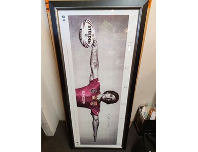 SIGNED STEEDEN RUGBY LEAGUE FRAMED PRESENTATION PR...
