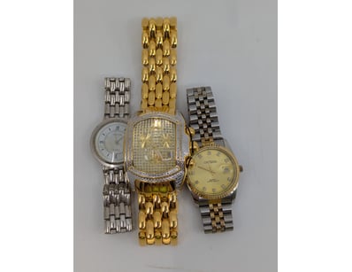 ASSORTED WATCHES, STAINLESS STEEL BANDS

Conditi...
