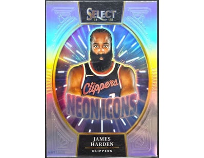 JAMES HARDEN - 2024-25 PANINI SELECT NEON ICONS #1...