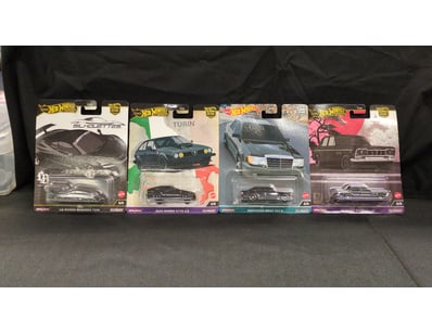 4X HOT WHEELS PREMIUM CHASE HUNTER 0/5 CAR CULTURE...