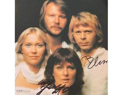 ABBA'S BJORN ULVAEUS & ANNI FRID LYNGSTAD SIGNED P...