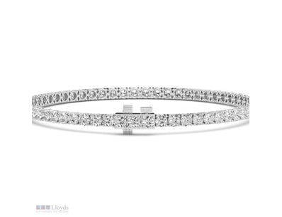 7.01 CARATS WHITE GOLD LAB GROWN DIAMOND TENNIS BR...
