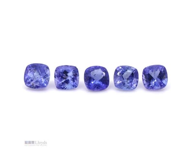 5.49CT TSW X 5, NATURAL TANZANITES     

Cushion C...