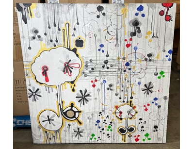 Original Abstract oil on Canvas. Artist: Kongsak P...