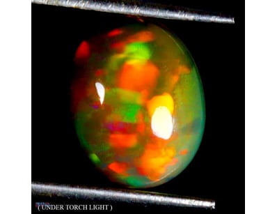 NATURAL 1.50CT OVAL CABOCHON CRYSTAL FIRE OPAL    ...