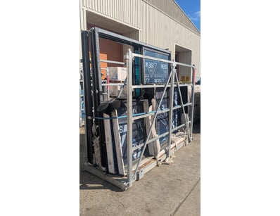 Stillage of Assorted Aluminium Glass Sliding Doors...