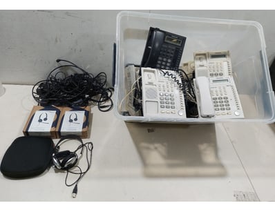 Assorted items including, Pansonic telephones, hea...