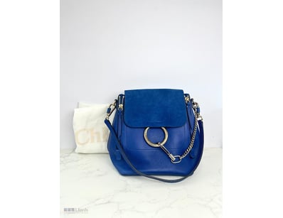 CHLOE BLUE BACKPACK BAG

Material: Calfskin, Suede...
