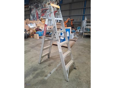 1 x Gorilla industrial aluminium ladder with 150kg...