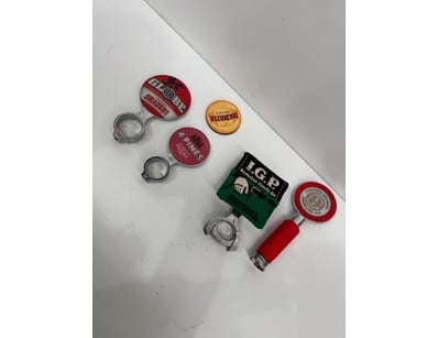 Vintage Australian beer tap handles and collectibl...