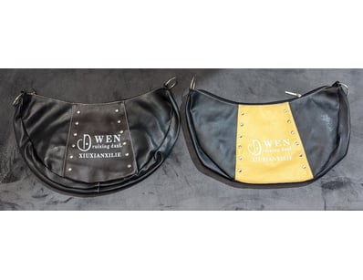 Collection of two OWEN leather shoulder bags featu...