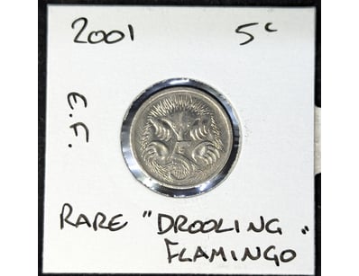 2001 AUSTRALIAN 'DROOLING FLAMINGO' ERROR FIVE CEN...