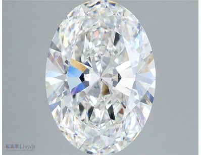 5.05CT F VVS2 OVAL CUT LAB GROWN DIAMOND - IDEALLY...
