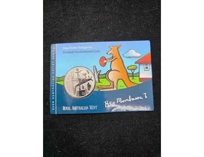 2008 AUSTRALIAN ONE DOLLAR KANGAROO FROSTED UNCIRC...
