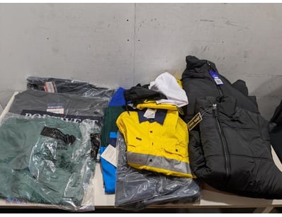 Bulk lot of new workwear and outerwear multiple br...