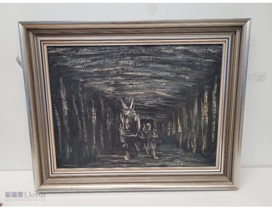 S. HARTMANN

Oil On Canvas

Title: Mine Interior S...