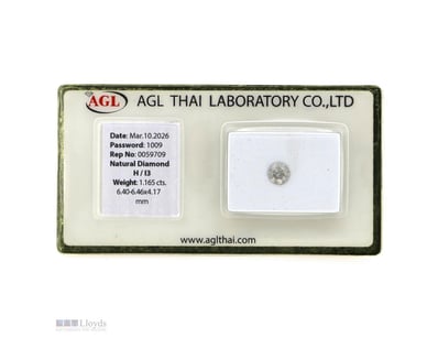 1.165CT CERTIFIED, NATURAL DIAMOND     

Round Bri...