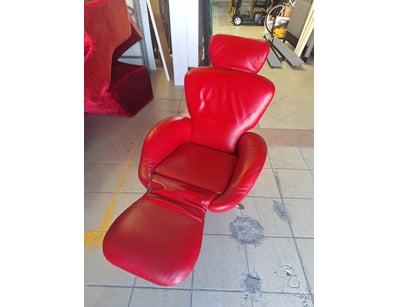 Recliner Chair, Leather Style, Red Finish

BID PER...