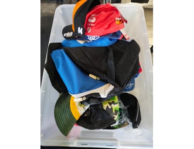 Collection of signed motorsports racing caps and h...