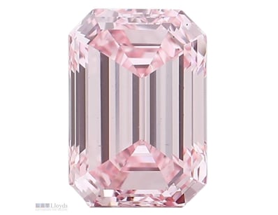 1.53 CARAT EMERALD CUT DIAMOND FANCY INTENSE PINK ...