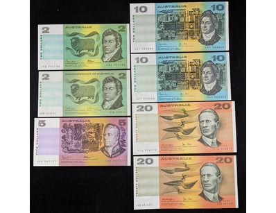 COLLECTION OF AUSTRALIAN BANKNOTES INCLUDING 1972 ...