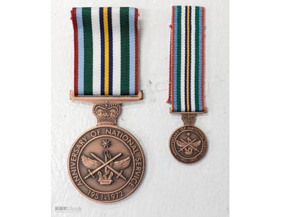 AUSTRALIAN NATIONAL SERVICE ANNIVERSARY MEDAL PAIR...