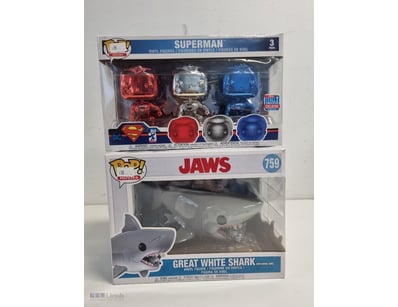 FUNKO POP VINYL FIGURE COLLECTION - SUPERMAN & JAW...