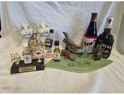 Collection of Jim Beam Displays with mini Jim Beam...