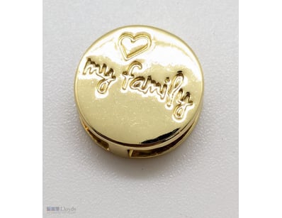 COLLECTION OF GOLD COLOURED "MY FAMILY" BRACELET C...