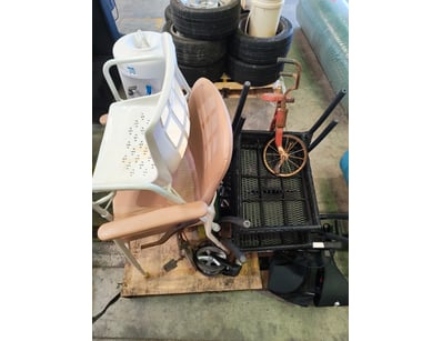 Vintage tricycle with wicker basket cargo carrier ...