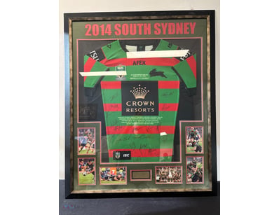 2014 SOUTH SYDNEY RABBITOHS NRL CHAMPIONS SIGNED J...