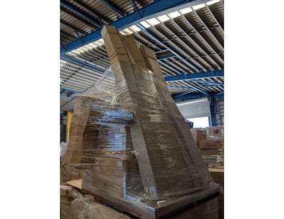 Pallet of automotive aftermarket towbars and tow h...
