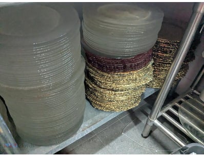 Extensive collection of disposable tableware compr...